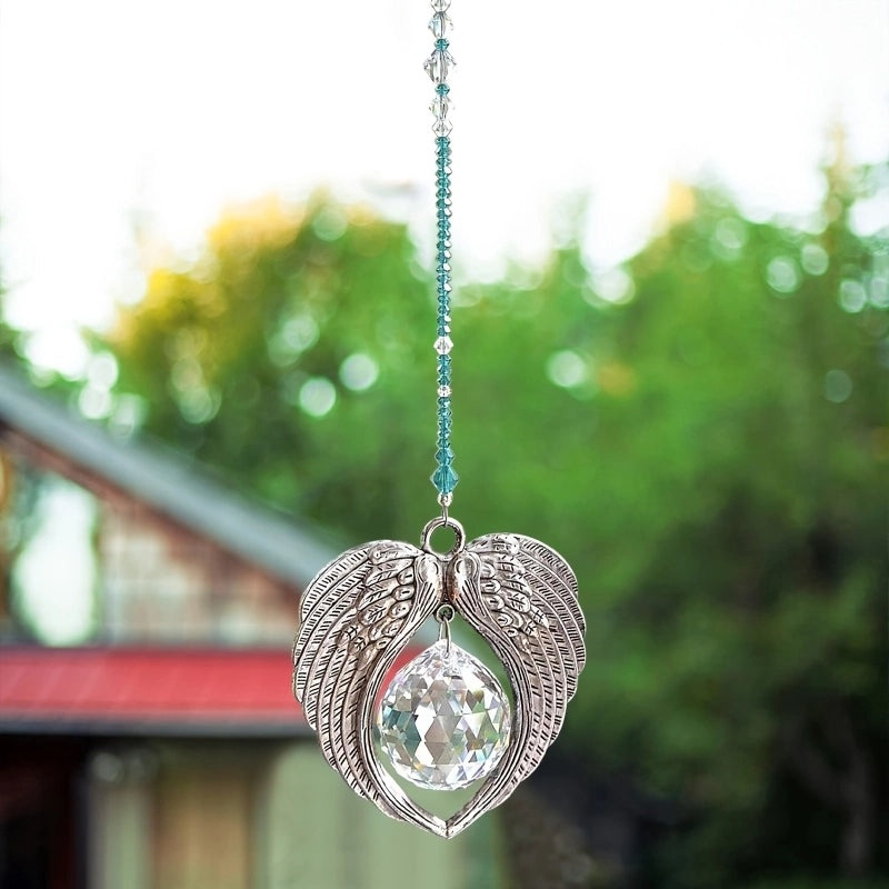 Elegant Wing-Shaped Crystal Pendant in Zinc Alloy | Jewelry Accessories