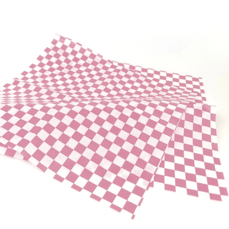 Plaid Printed Oil-Resistant Paper for Hamburgers and Sandwiches | Food Wrapping & Packaging Supplies