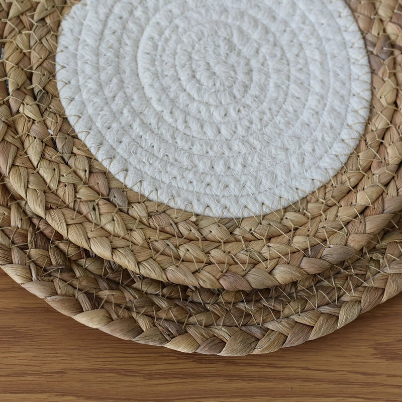 Cotton Rattan Placemat Single Piece for Casual Pastoral Dining|Home & Kitchen Tableware