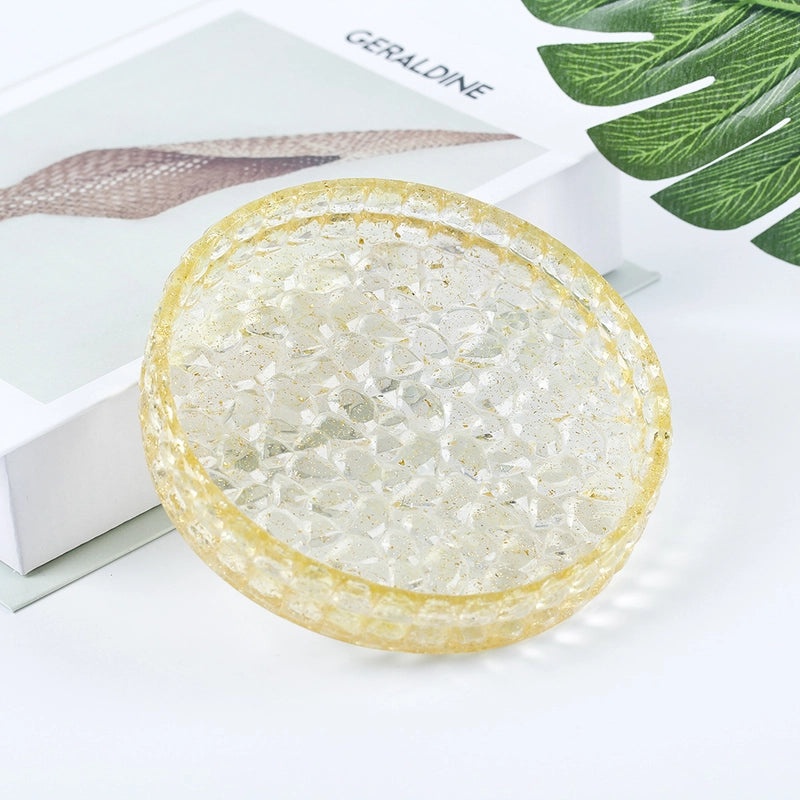 Elegant Round Resin Crystal Pendant Necklace|Jewelry & Accessories