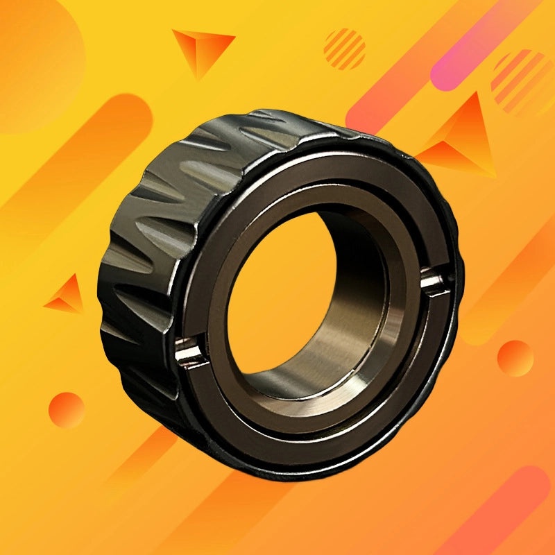 Stainless Steel Pop Coin Fidget Toy | EDC Desk Spinner Ring | Fingertip Gyro Decompression Artifact | Stress Relief Gadget|Fidget Toys