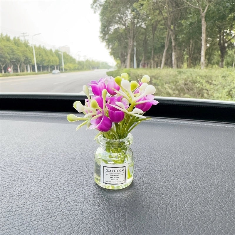 Elegant Minimalist Flower Glass Ornaments for Women|Home Decor Accessories