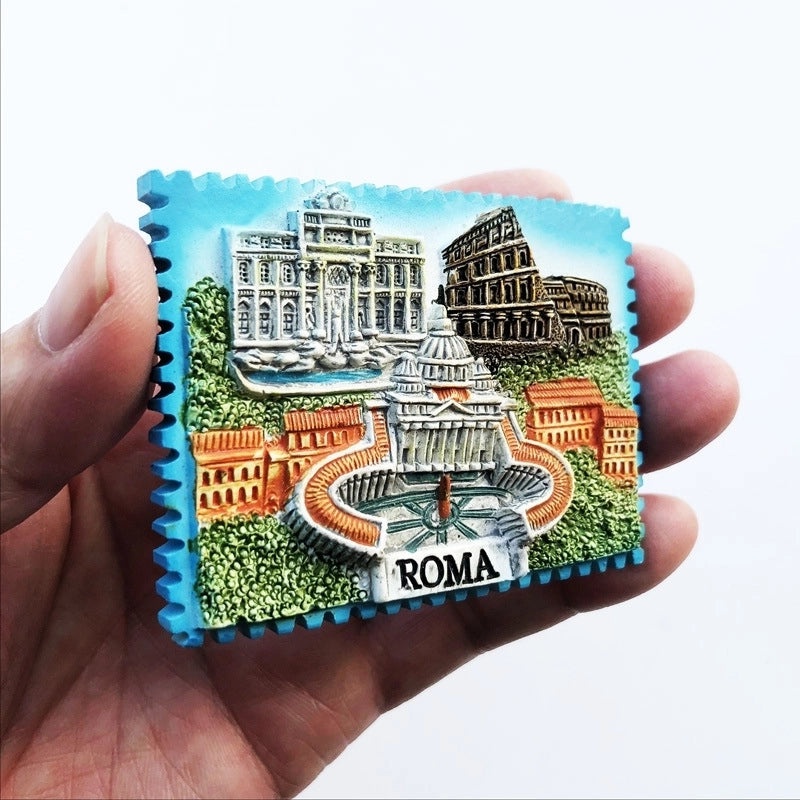 3-Piece Retro Streetwear Color Block Synthetic Resin Magnets Set|Home Decor & Magnets