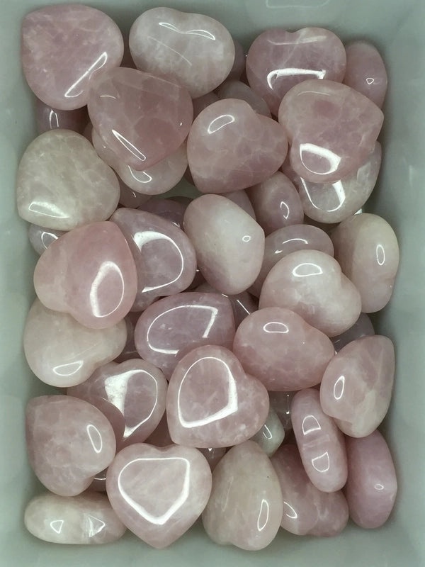 Pink Heart-Shaped Crystal Gemstone 2cm Handmade Decorative Ornament|Home Decor