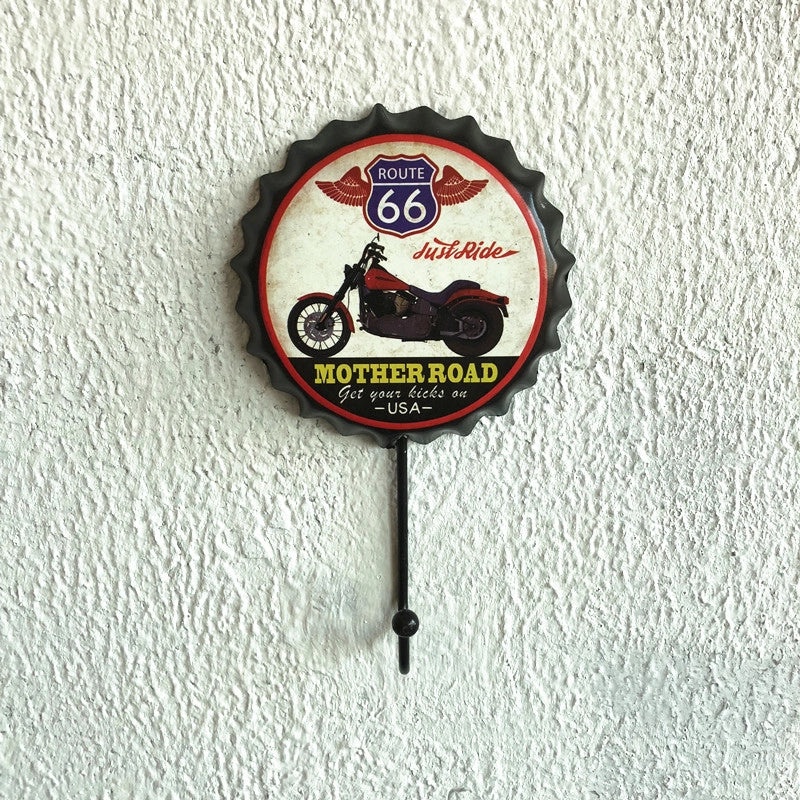 Vintage Beer Cap Letter Motorcycle Metal Iron Pendant Wall Decor|Wall Art