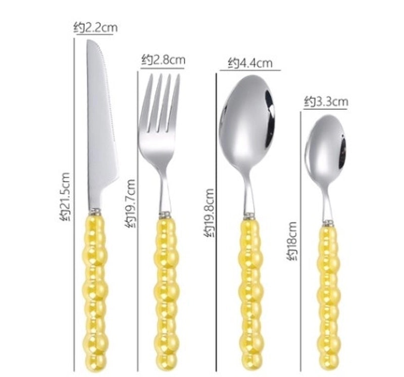 Baroque Style Solid Color Stainless Steel Cutlery Single Piece|Kitchen & Dining Tableware