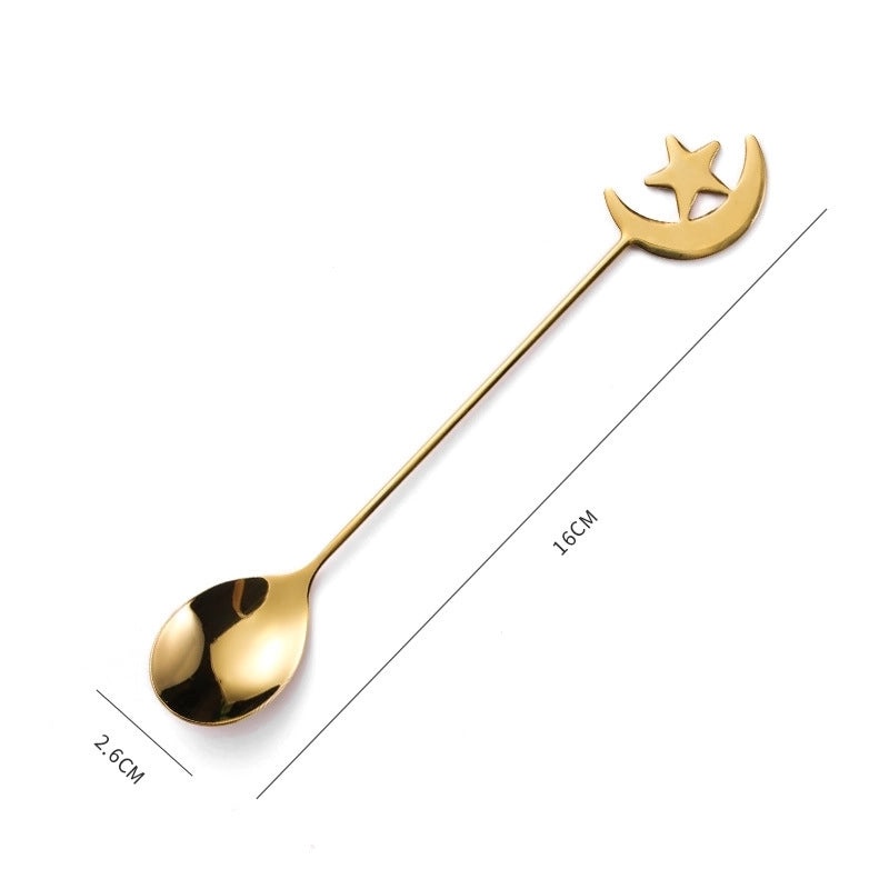 Cute Cartoon Stainless Steel Spoon and Fruit Fork Set for Everyday Use|Kitchen Utensils & Cutlery