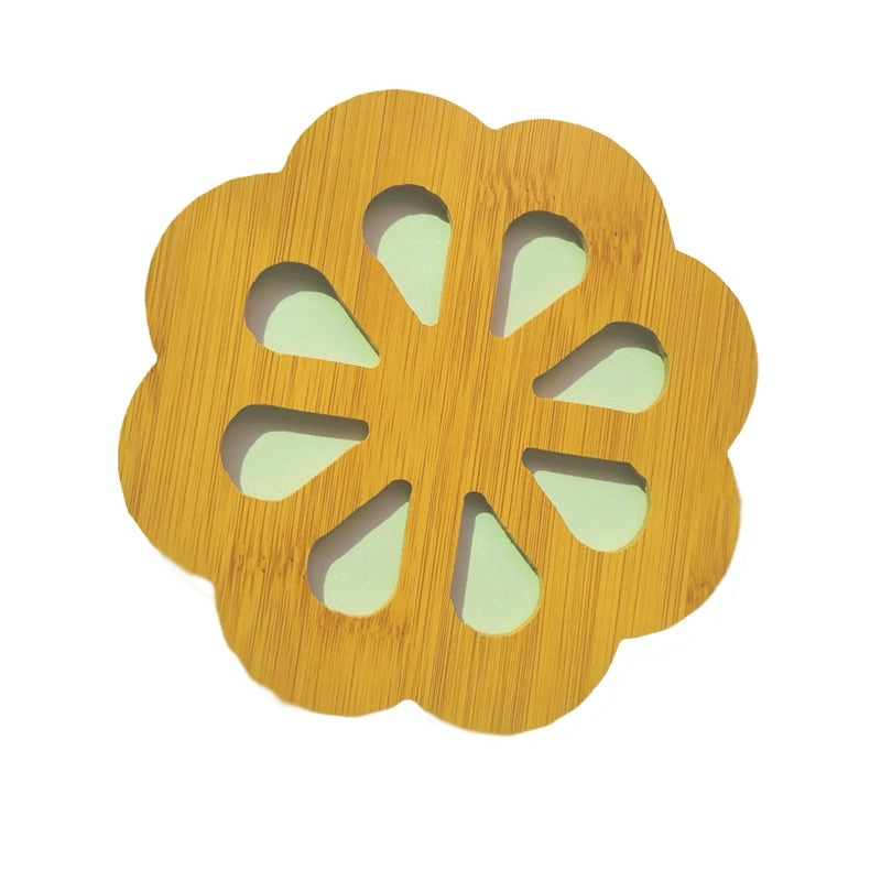 Cartoon Wooden Heat-Resistant Dining Table Mat Non-Slip Pot Holder Creative Cute Tea Coaster Cushion|Kitchen & Dining Accessories