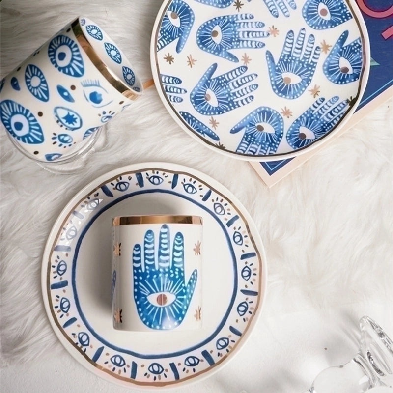 Chinoiserie Porcelain Eye Design Tableware Single Piece|Home & Kitchen Tableware