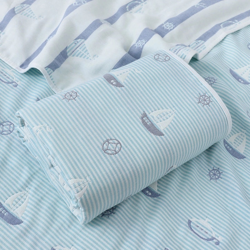 Soft Cotton Gauze Baby Bath Towel 110x110cm Wrap Jacquard Quilt Spring Summer|Baby Bath Towels & Quilts