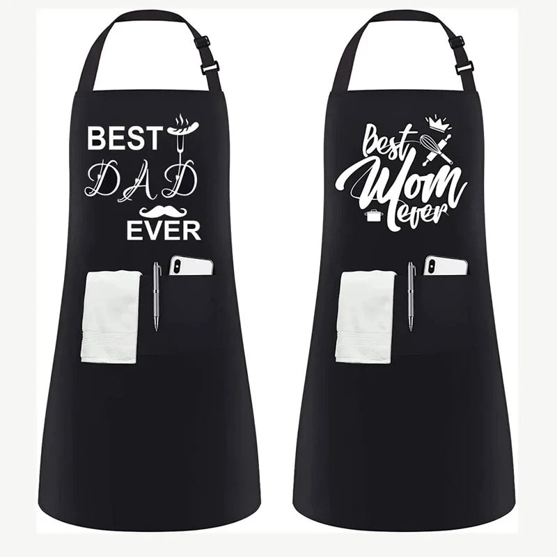 Best Mom Dad Apron Gift for Parents Father's Day Mother's Day Birthday Holiday|Kitchen & Dining Accessories