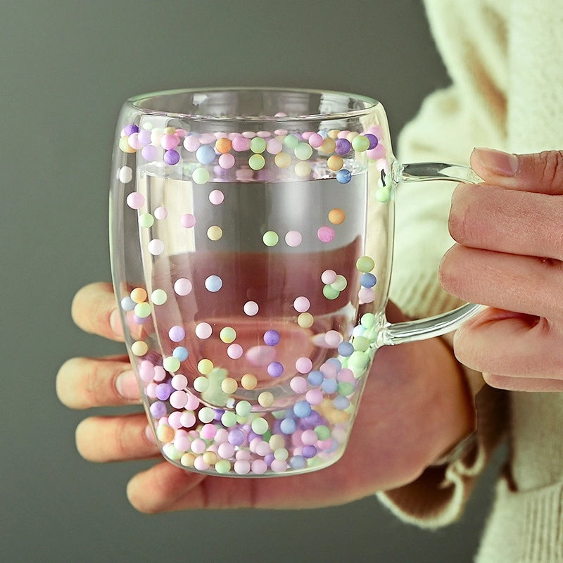 Floral Borosilicate Glass Mug for Vacation & Everyday Use | Drinkware & Mugs