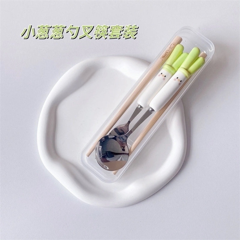 Adorable Cartoon Frog and Crocodile 430 Stainless Steel Ceramic Tableware Set | Kitchen & Dining