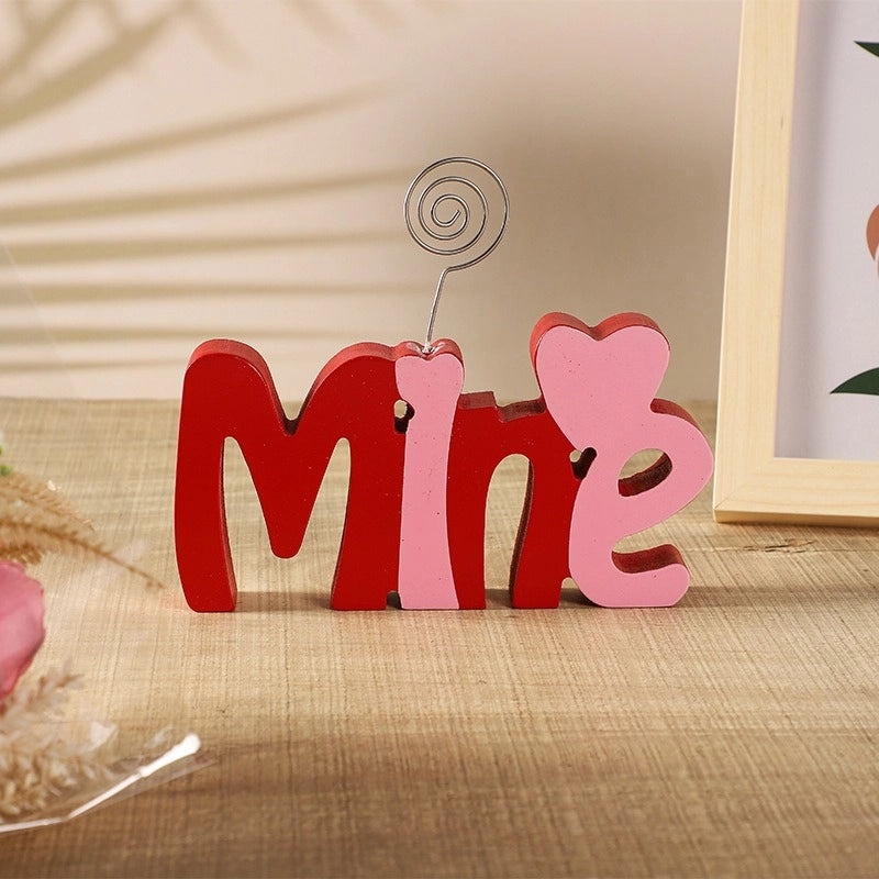 Minimalist Wooden Letter Ornaments for Women | Valentine’s Day Casual Decorations | Home & Living > Home Decor > Decorative Accents