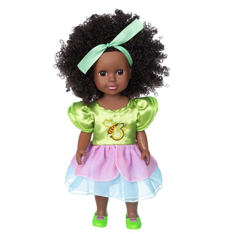 African Black Baby Doll 35cm Vinyl Toy with Explosive Head Dressing|Toys & Baby Dolls
