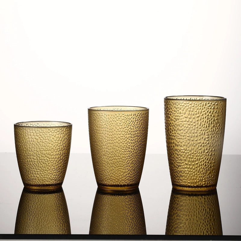 Colorful Vertical Pattern Transparent Acrylic Cup High Temperature Resistant Plastic Raindrop Design|Kitchen & Dining