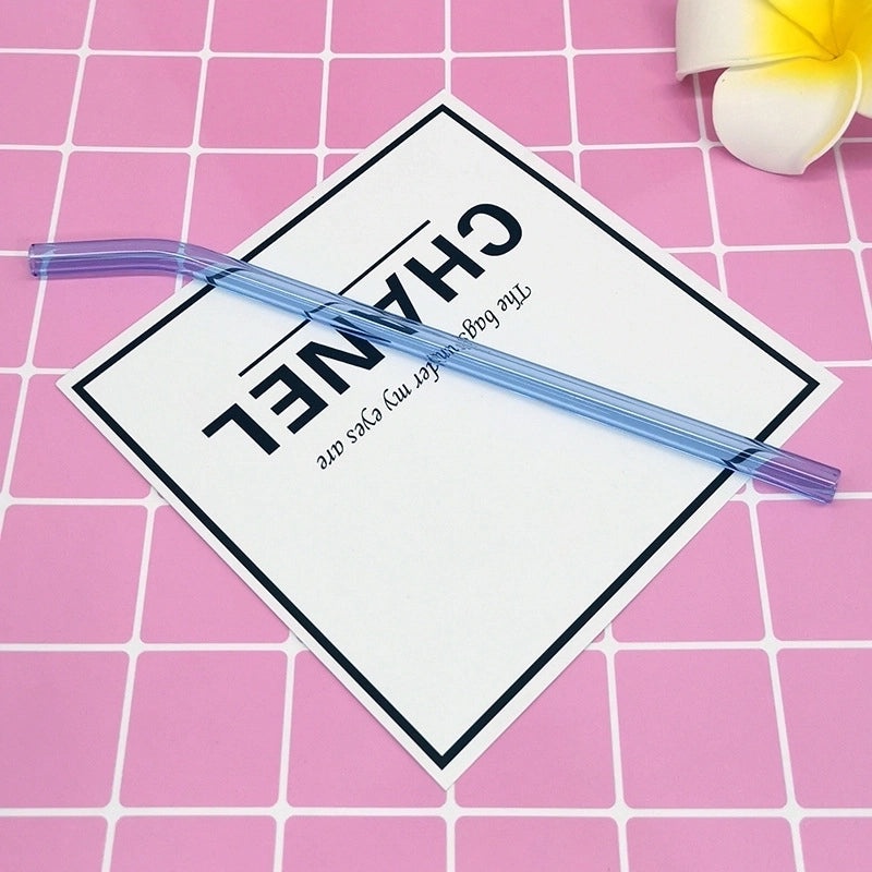 Stylish Single Solid Color Glass Straw for Reusable Drinkware | Kitchen & Dining Accessories