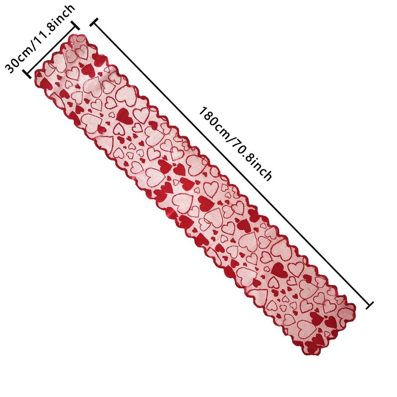 Romantic Heart-Shaped Solid Color Polyester Tablecloth for Valentine’s Day Casual Elegance | Home Decor Table Linens