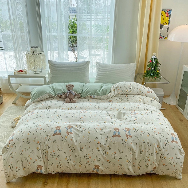 Floral Cotton Knitted Bedding for Couch & Sofa | Home Decor & Bedding