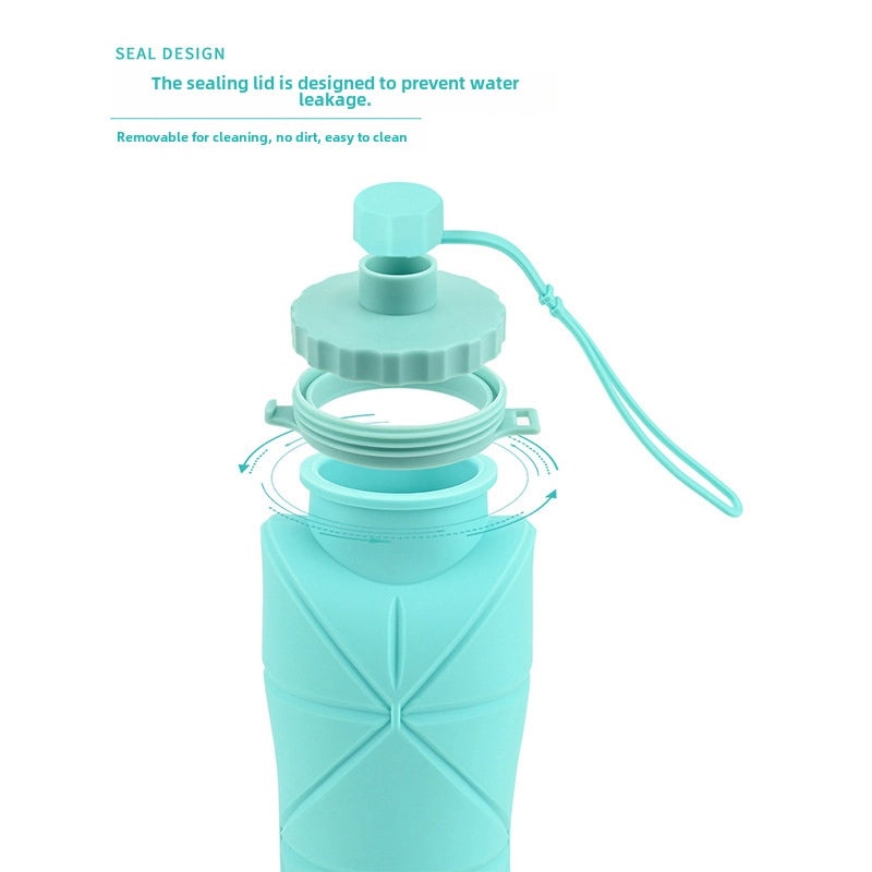 Portable Silicone Folding Water Cup for Travel & Sports | Outdoor Water Bottles & Cups