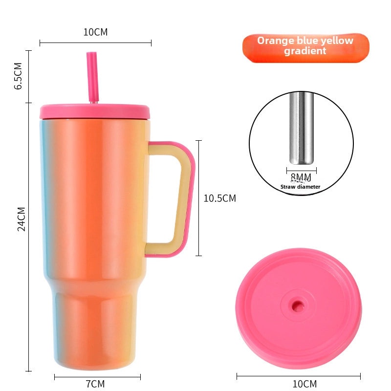 Gradient 40oz Insulated Tumbler with Handle | Drinkware