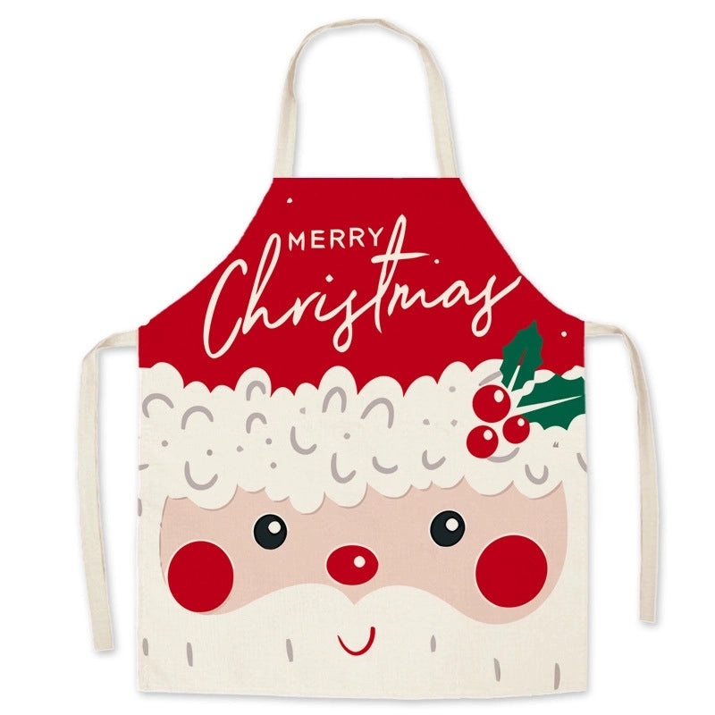 Minimalist Snowflake Christmas Cooking Apron Polyester Fabric 1 Piece | Kitchen Accessories & Cooking Aprons
