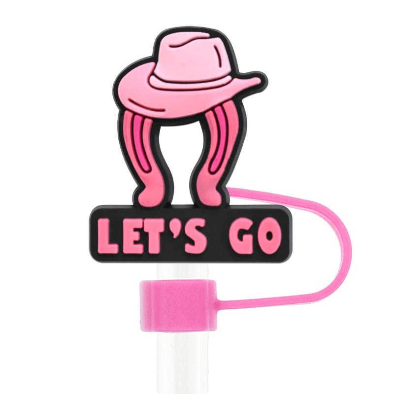 Stylish Letter Silica Gel Straw Cap for Casual and Elegant Look 1 Piece | Drinkware Accessories