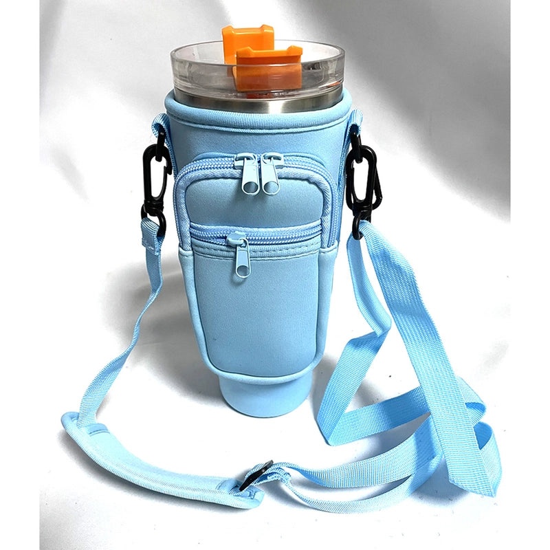 40oz Ice Cream Cup Neoprene Bottle Cover with Adjustable Shoulder Strap Crossbody Phone Bag Protective Cover|Accessories & Bags