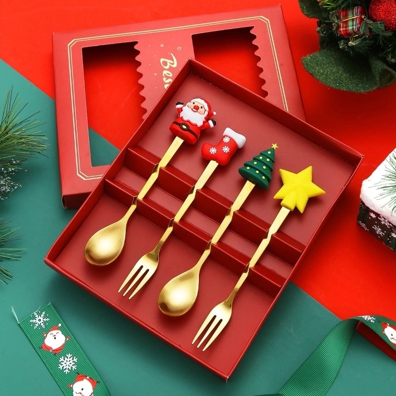 Festive Cartoon Stainless Steel Tableware Set for Kids|Kids Tableware & Dining Essentials