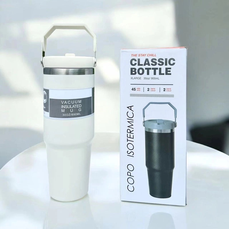 Solid Color 304/201 Stainless Steel Thermos Cup - Durable Casual Insulated Drinkware|Drinkware & Thermoses