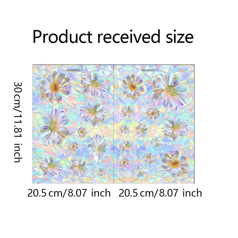 Modern Simple Floral PVC Window Decals for Casual Elegant Wall Decoration|Home Decor Wall Stickers