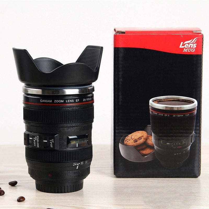 Casual SLR Lens Stainless Steel Travel Mug ABS Material | Drinkware & Mugs