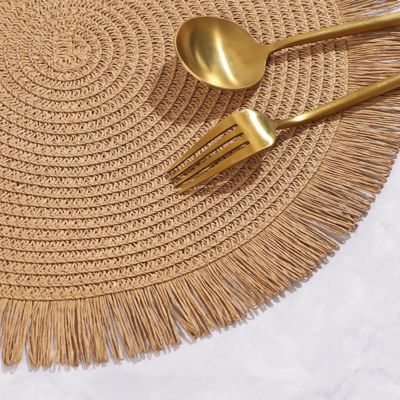 Elegant Round Solid Color Placemat Single Piece|Table Linens & Placemats