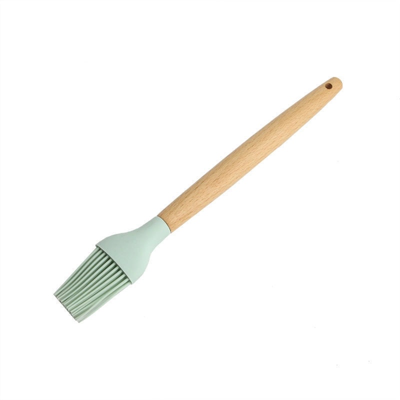 Minimalist Solid Color Wooden and Silicone Kitchen Tools|Kitchenware & Utensils