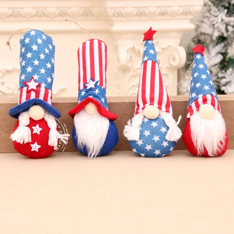 Vintage Elderly Doll Pendant Set for Independence Day Celebration|Jewelry & Accessories