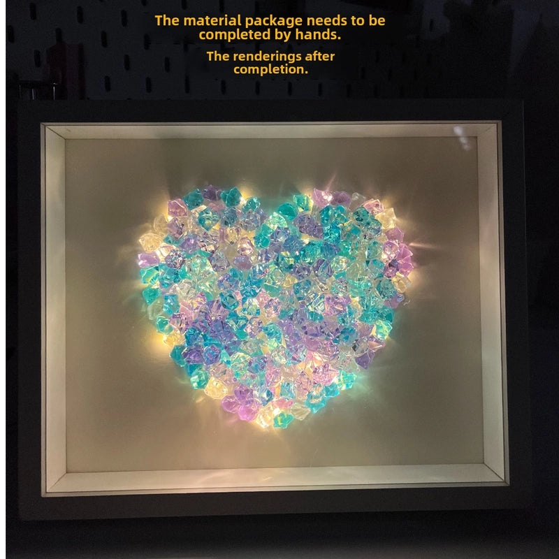 Moon Crystal Night Light with Butterfly Design Handmade DIY Birthday Gift|Home Decor Night Lights