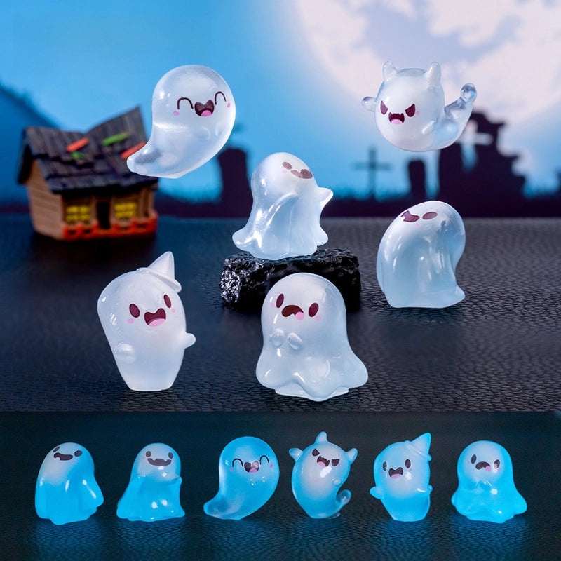 Luminous Mini Halloween Ghost Doll Ornament Cute Micro Landscape Desktop Decoration|Home Decor Accessories
