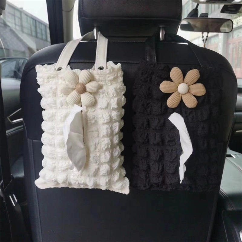 Portable Solid Color Bubble Fiber Tissue Holder|Home & Living Accessories