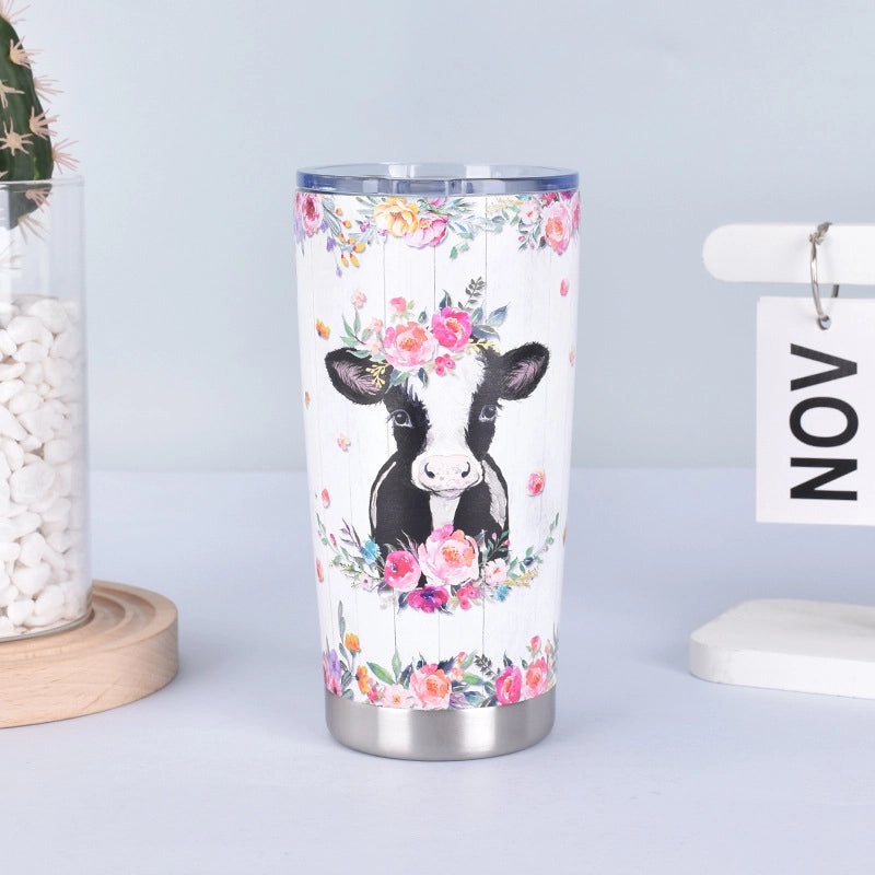 Stainless Steel 304 Thermos Cup with Animal Letter Design Casual Style 1 Piece | Drinkware & Accessories