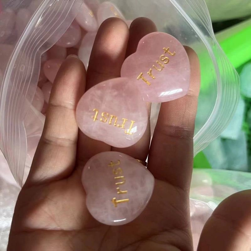 Minimalist Heart-Shaped Rose Quartz Crystal Decor | Home Decor