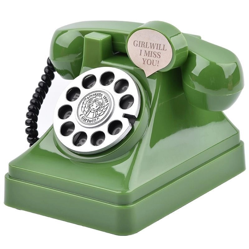 Retro Piggy Bank Telephone Toy Plastic Vintage Style|Toys & Games