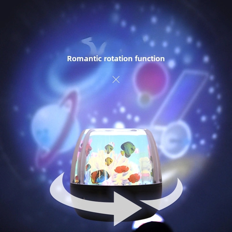 Modern Rotating Ocean Projection Lamp|Kids Night Light & Bedroom Decor