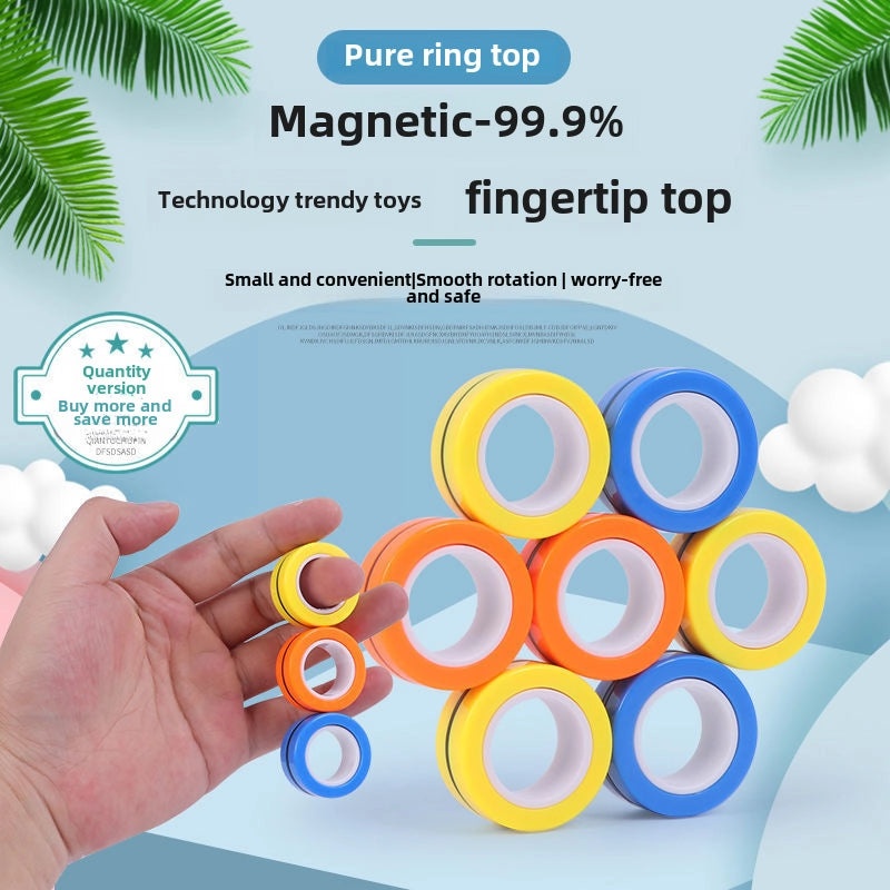 Magnetic Fingertip Gyro Ring Stress Relief Decompression Toy | Fidget Toys & Stress Relief