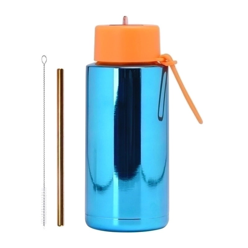 Chinoiserie Style Multicolor Stainless Steel Water Bottle for Casual Vacation Use | Drinkware