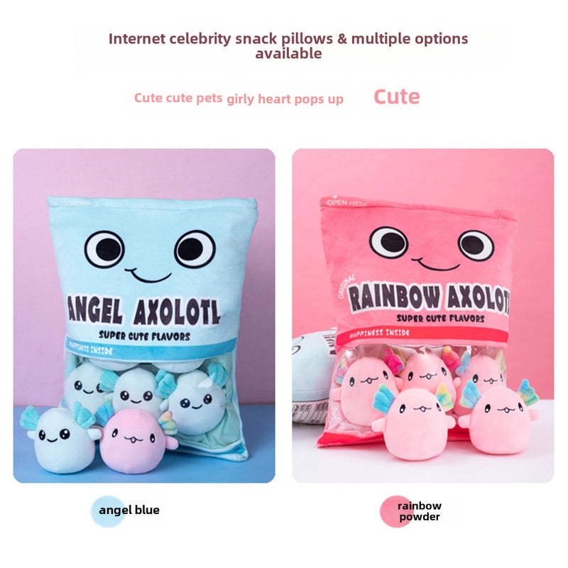 Salamander Plush Animal Doll Cushion Soft Ringing Paper Puff Pillow Toy | Plush Toys & Cushions