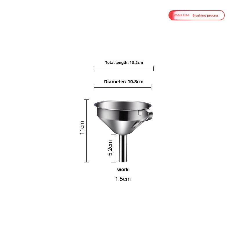 304 Stainless Steel Kitchen Funnel Thickened Oil and Wine Strainer Multi-Size Practical Gadget|Kitchen Tools & Gadgets