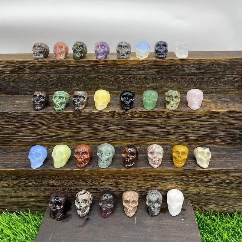 Halloween Punk Skull Natural Stone Decor|Jewelry & Accessories