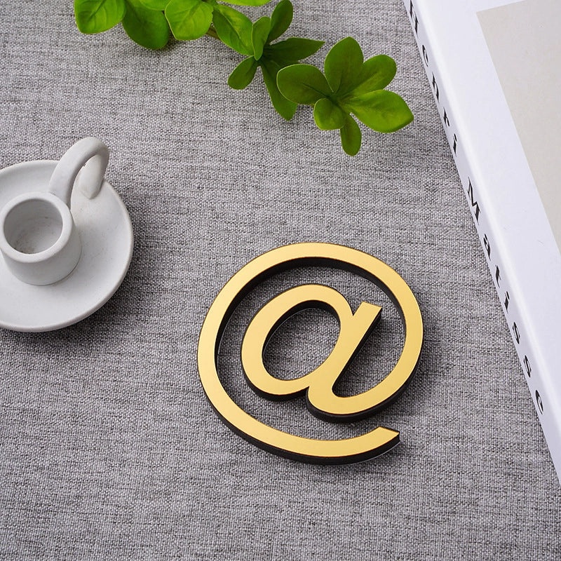 Golden Acrylic Mirror Letters Wall Decal EVA Foam Art Creative Home Decor | Home Decor & Wall Stickers