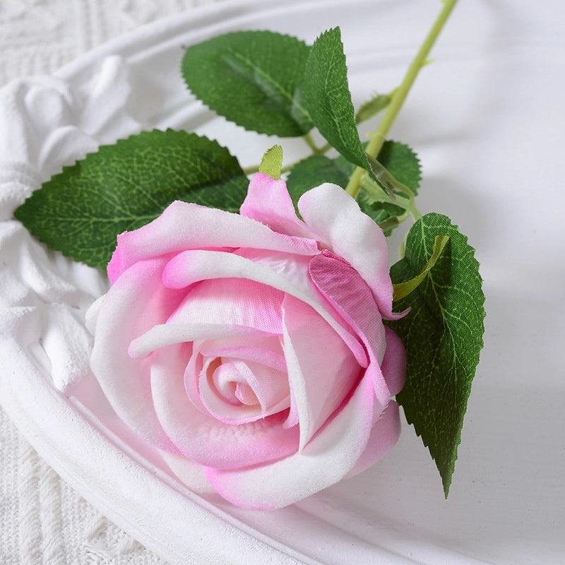 Artificial Rose Single Stem Flannel Flower for Home Wedding Valentine's Day Decoration|Home Decor & Wedding Accessories