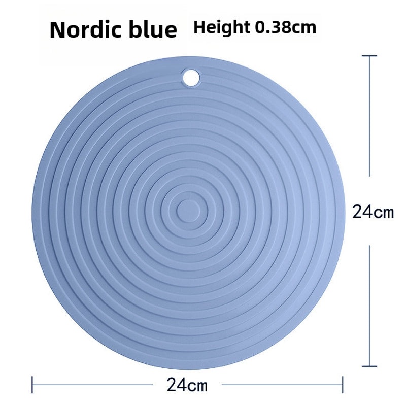 Round Silicone Heat Insulation Mat 18/24/30cm Non-Slip Casserole Bowl Placemat | Kitchen Accessories